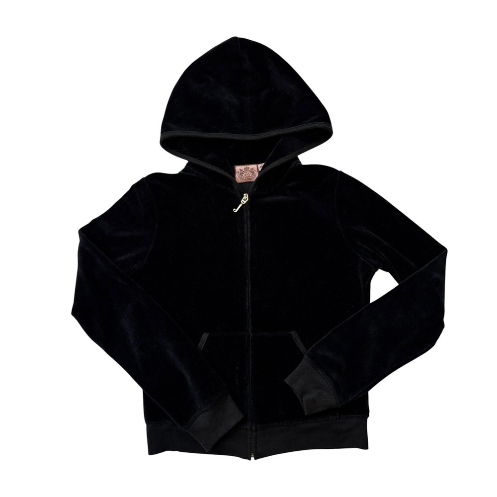 Vintage Juicy Couture Velour Track Jacket Women's Size S Full Zip Hoodie Small